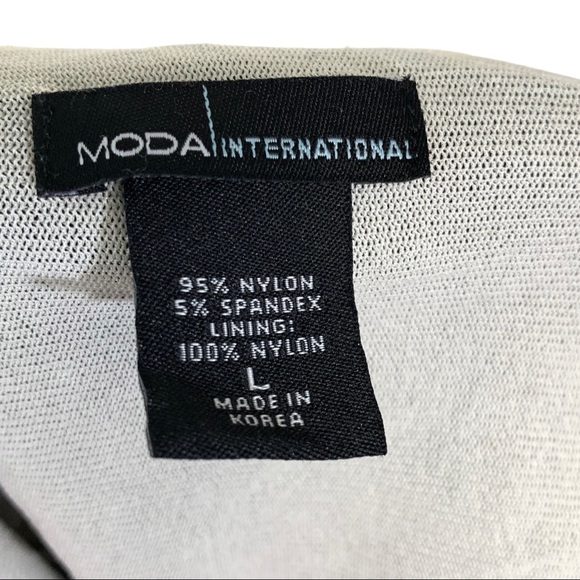 Moda Intl- Black Lace High Neckline Sexy Top -L - Picture 9 of 9